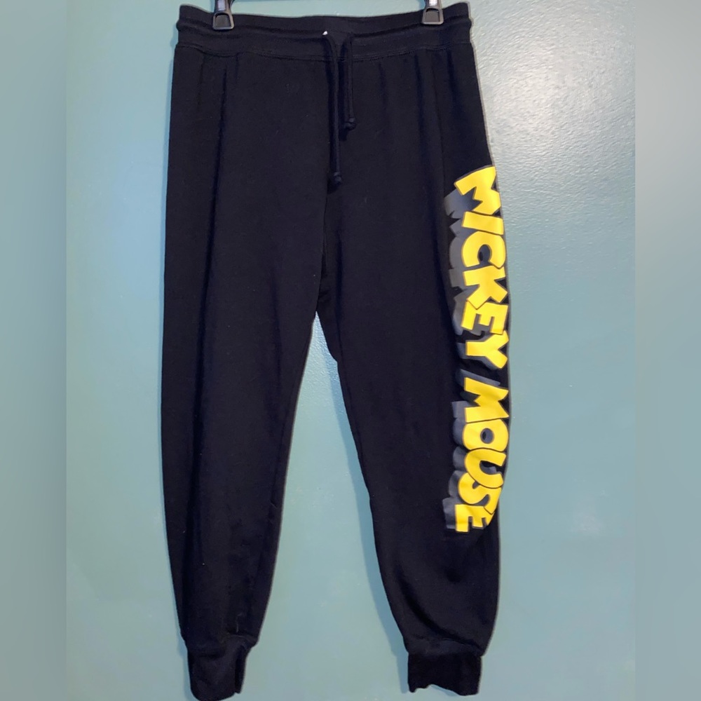 large black mickey mouse sweat pants